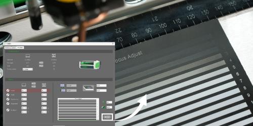 Laser table lens calibration process - step 3