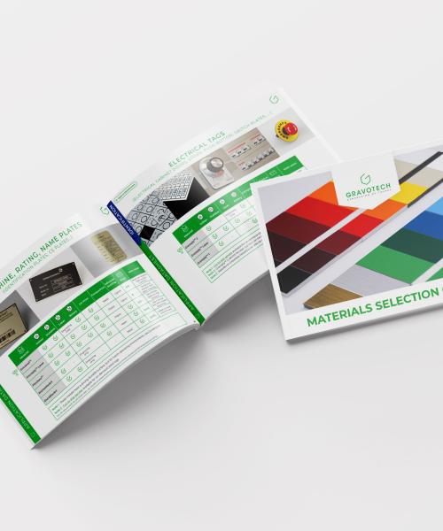 Engraving materials selection guide - Identification pages