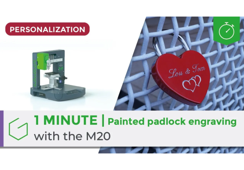 ⏱️ 1 Minute | Painted padlock engraving with the M20
