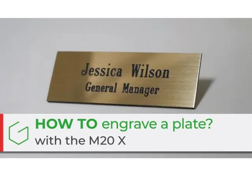 How to engrave a plate with the M20 X?